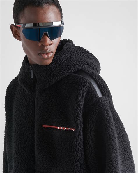 prada sgv 926 skijacke|Black Recycled Fleece Hooded Jacket .